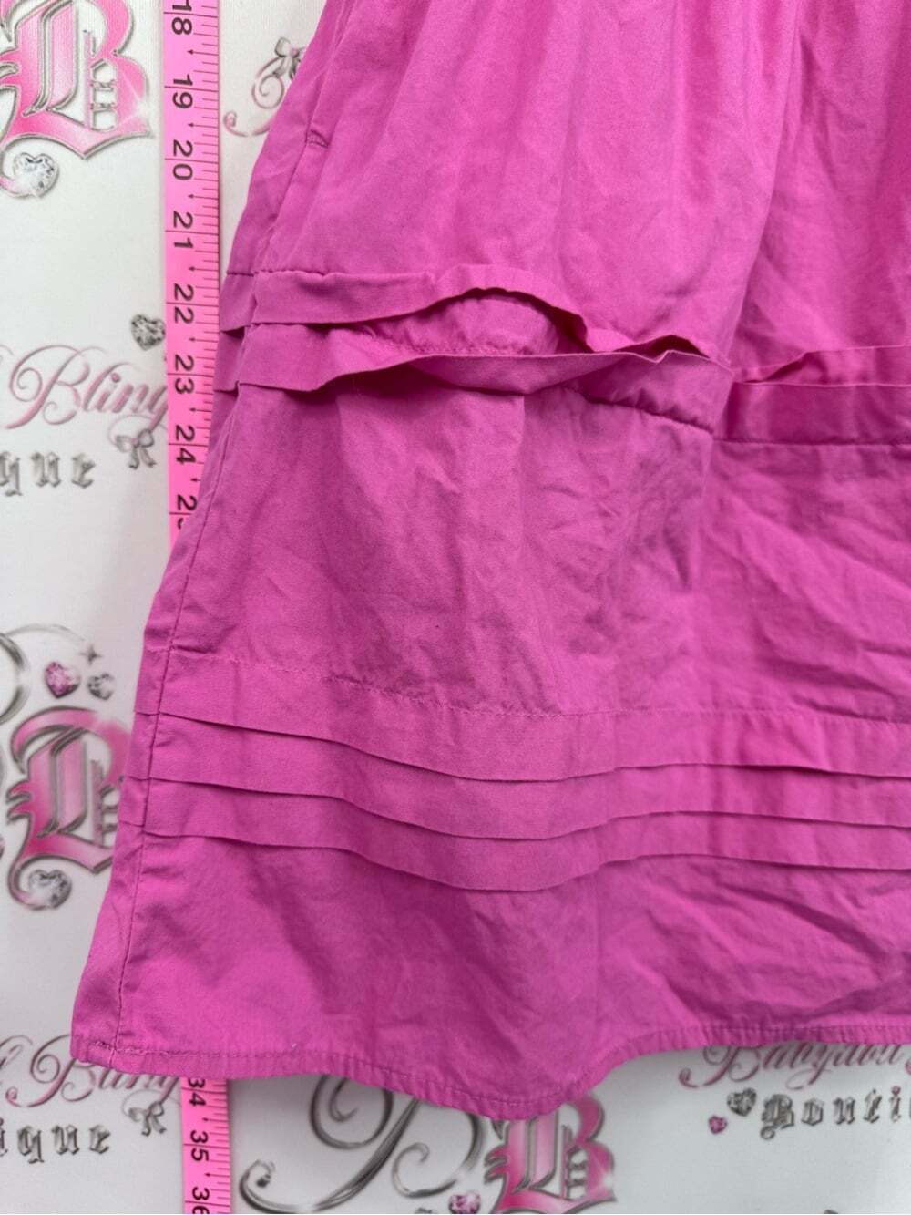 George Girls Pink Tiered Short Sleeve Dress - Picture 3 of 6